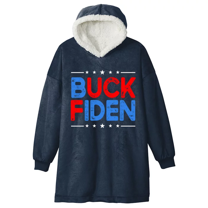 Anti Biden Funny Impeach Joe Biden Buck Fiden Great Gift Hooded Wearable Blanket