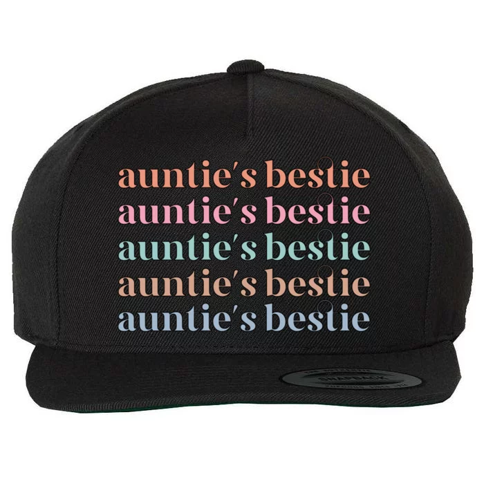 Aunties Bestie From Aunt To Niece Gift Wool Snapback Cap