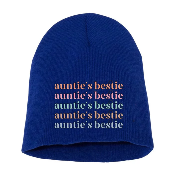 Aunties Bestie From Aunt To Niece Gift Short Acrylic Beanie