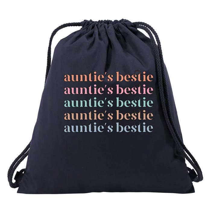 Aunties Bestie From Aunt To Niece Gift Drawstring Bag