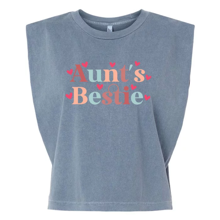 Aunts Bestie From Auntie To Niece Funny Gift Garment-Dyed Women's Muscle Tee