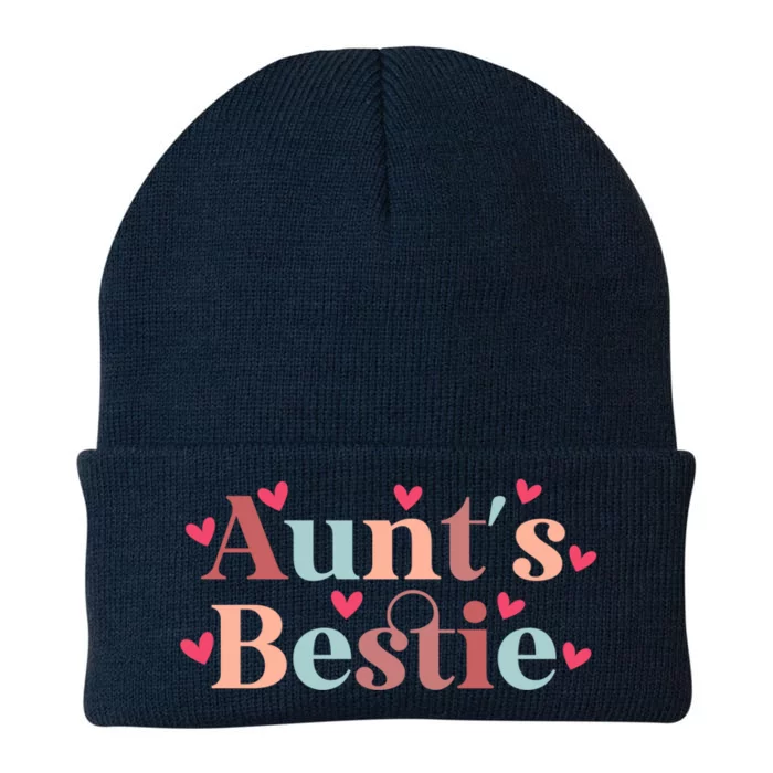 Aunts Bestie From Auntie To Niece Funny Gift Knit Cap Winter Beanie