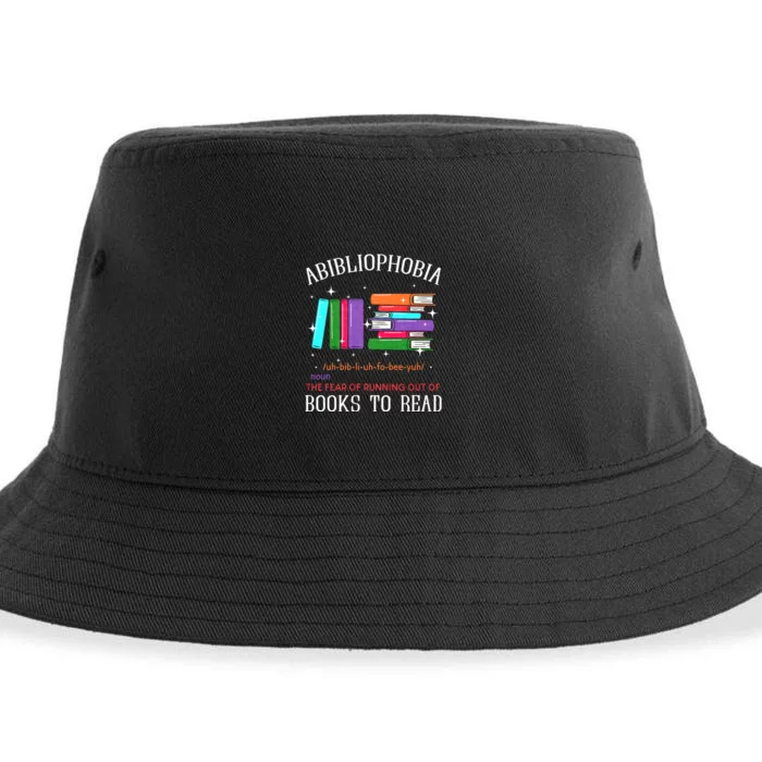 Abibliophobia Bibliophilia Fear Read Bibliophile Bookworm Sustainable Bucket Hat