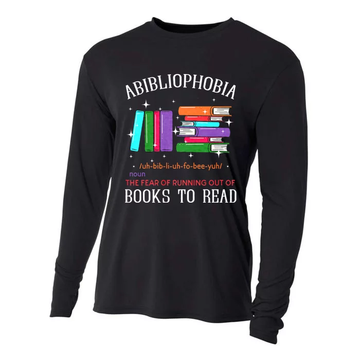 Abibliophobia Bibliophilia Fear Read Bibliophile Bookworm Cooling Performance Long Sleeve Crew