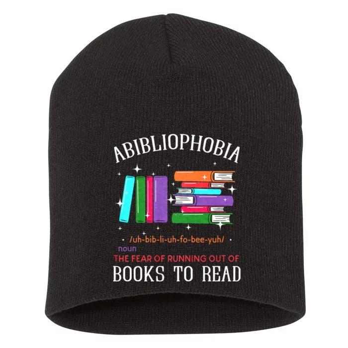 Abibliophobia Bibliophilia Fear Read Bibliophile Bookworm Short Acrylic Beanie