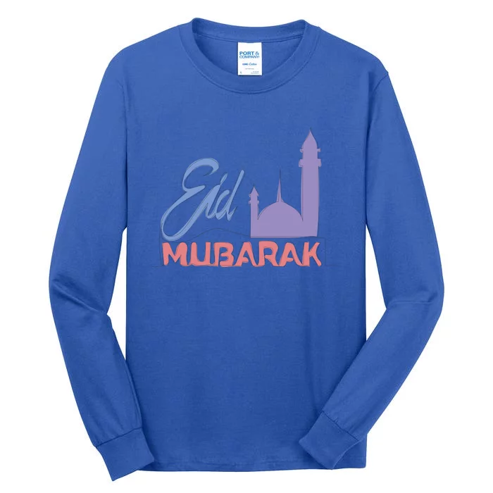 Arabic Blessed Feast Muslim Holiday Eid Al Fitr Eid Mubarak Gift Tall Long Sleeve T-Shirt