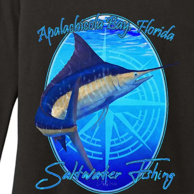 Apalachicola Bay Florida Sailfish Billfish Saltwater Fishing Womens CVC Long Sleeve Shirt