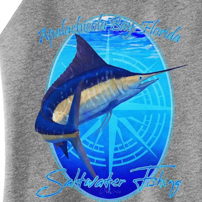 Apalachicola Bay Florida Sailfish Billfish Saltwater Fishing Women’s Perfect Tri Rocker Tank