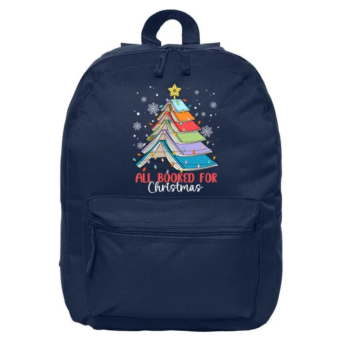 All Booked For Christmas Book Christmas Tree Lights 16 in Basic Backpack