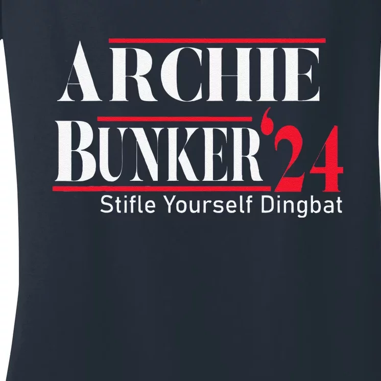 Archie Bunker For President Women's V-Neck T-Shirt