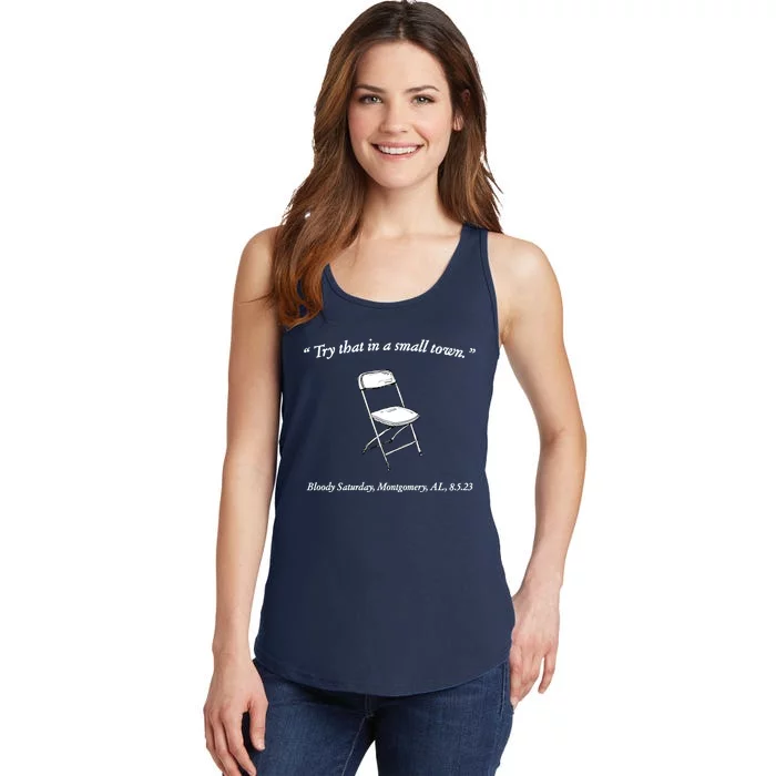 Alabama Boat Fight Brawl At Montgomery AL Riverfront Ladies Essential Tank