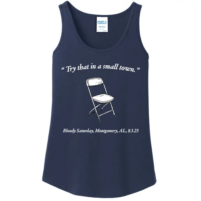 Alabama Boat Fight Brawl At Montgomery AL Riverfront Ladies Essential Tank