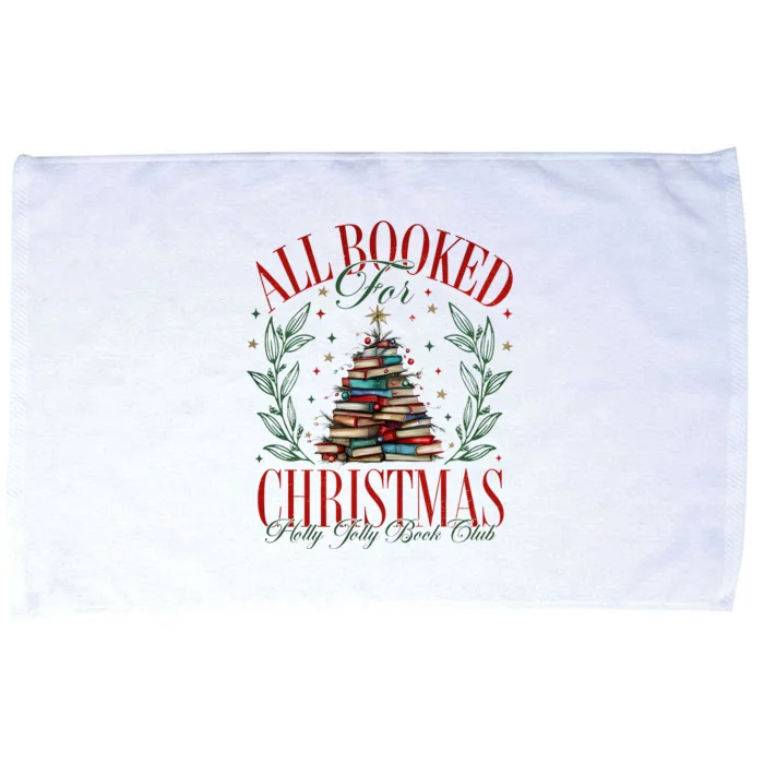 All Booked For Christmas Books Club Microfiber Hand Towel