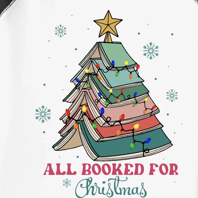 All Booked For Christmas Librarian Christmas Book Tree Infant Baby Jersey Bodysuit