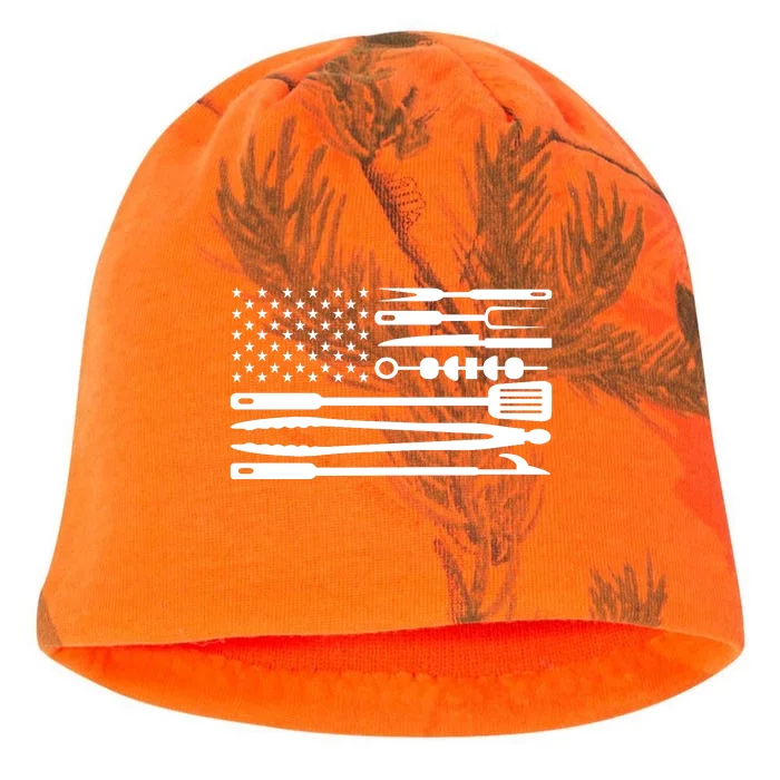 American BBQ Flag Kati - Camo Knit Beanie