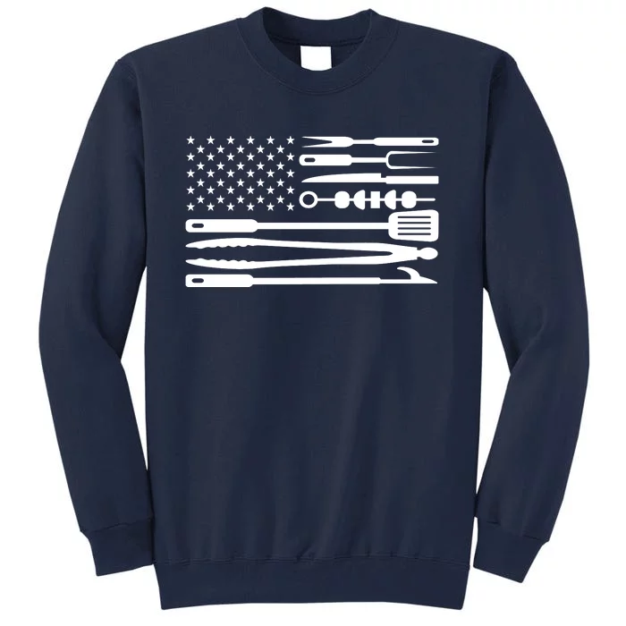 American BBQ Flag Tall Sweatshirt