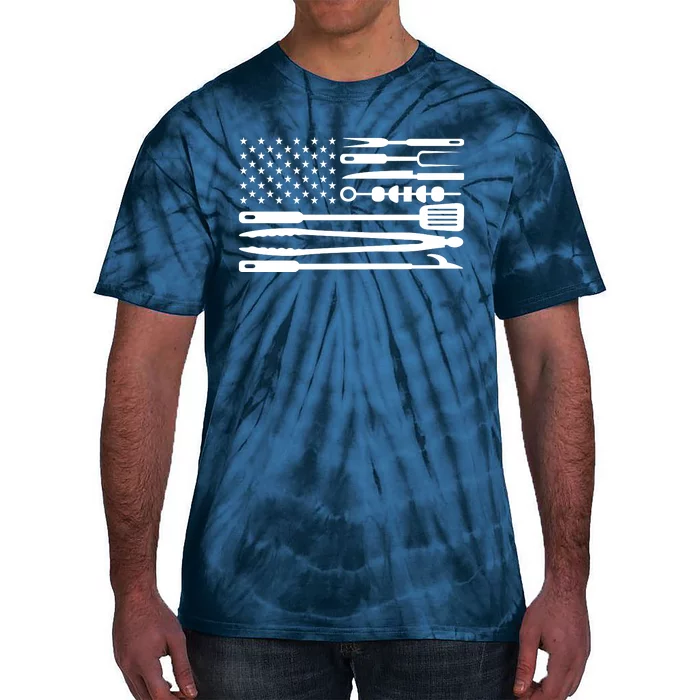 American BBQ Flag Tie-Dye T-Shirt