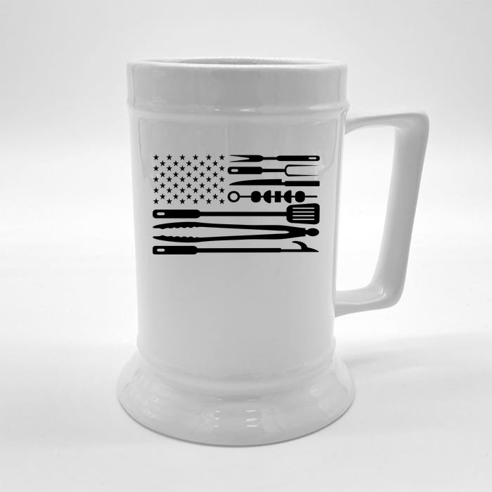 American BBQ Flag Front & Back Beer Stein