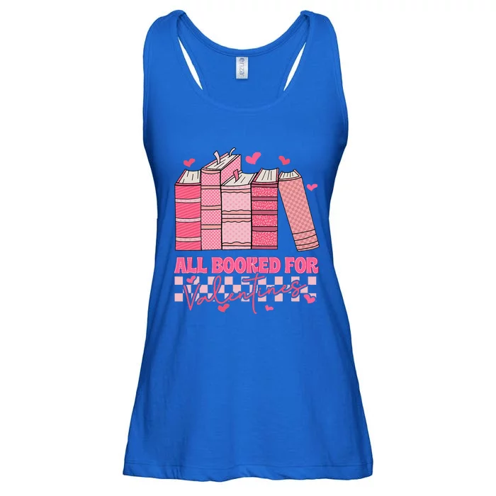 All Booked For Valentines Day Teachers Book Lovers Librarian Ladies Essential Flowy Tank