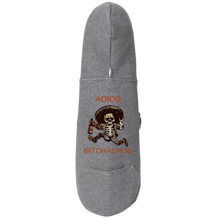 Adios Bichachos Funny Skull Doggie 3-End Fleece Hoodie