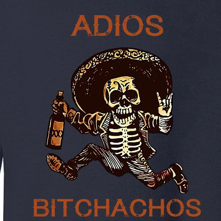 Adios Bichachos Funny Skull Toddler Sweatshirt