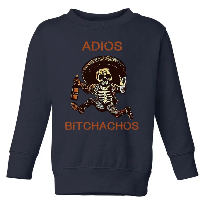 Adios Bichachos Funny Skull Toddler Sweatshirt