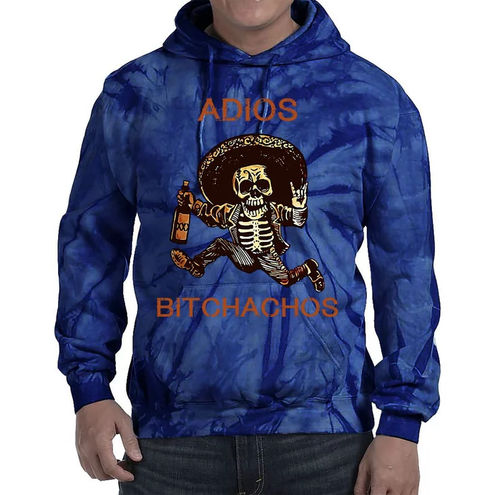 Adios Bichachos Funny Skull Tie Dye Hoodie