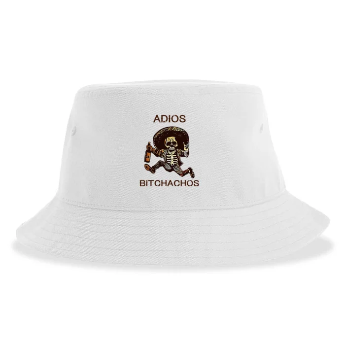 Adios Bichachos Funny Skull Sustainable Bucket Hat