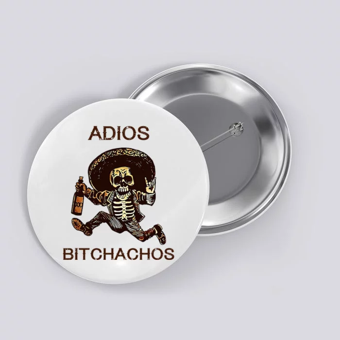 Adios Bichachos Funny Skull Button