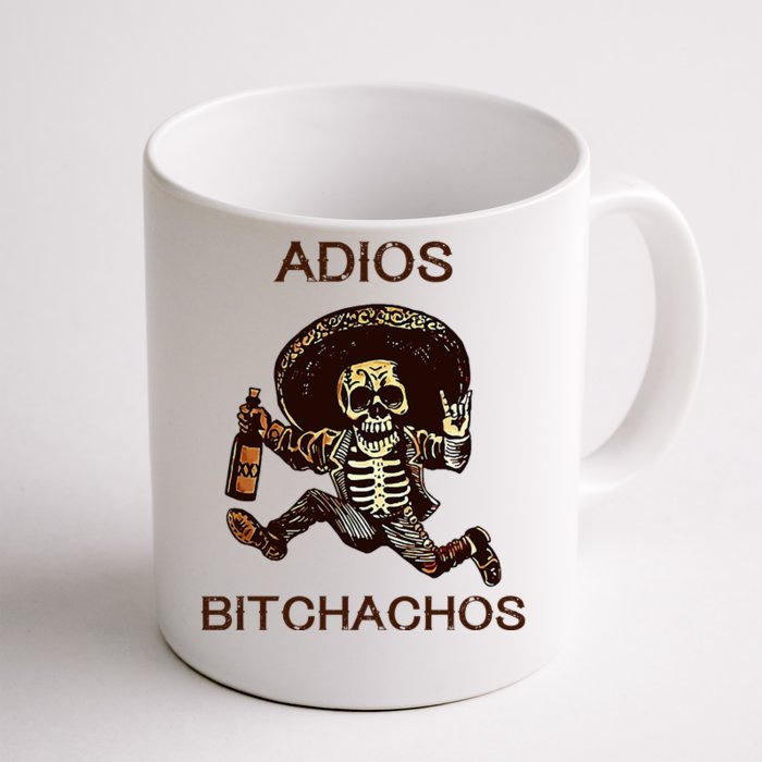 Adios Bichachos Funny Skull Front & Back Coffee Mug