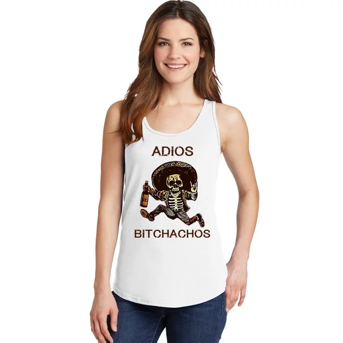 Adios Bichachos Funny Skull Ladies Essential Tank