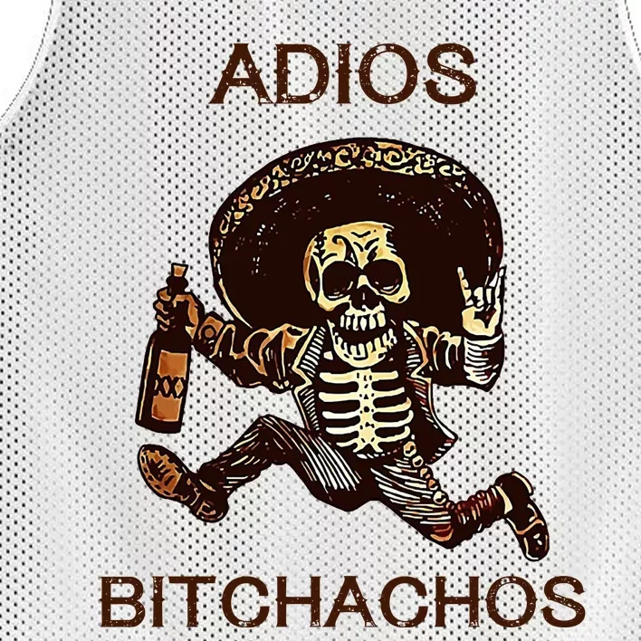 Adios Bichachos Funny Skull Mesh Reversible Basketball Jersey Tank