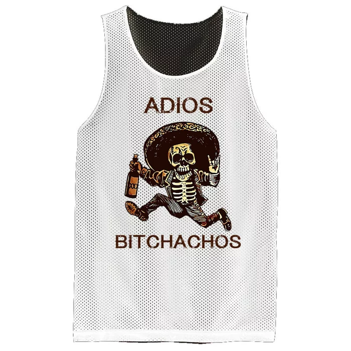 Adios Bichachos Funny Skull Mesh Reversible Basketball Jersey Tank