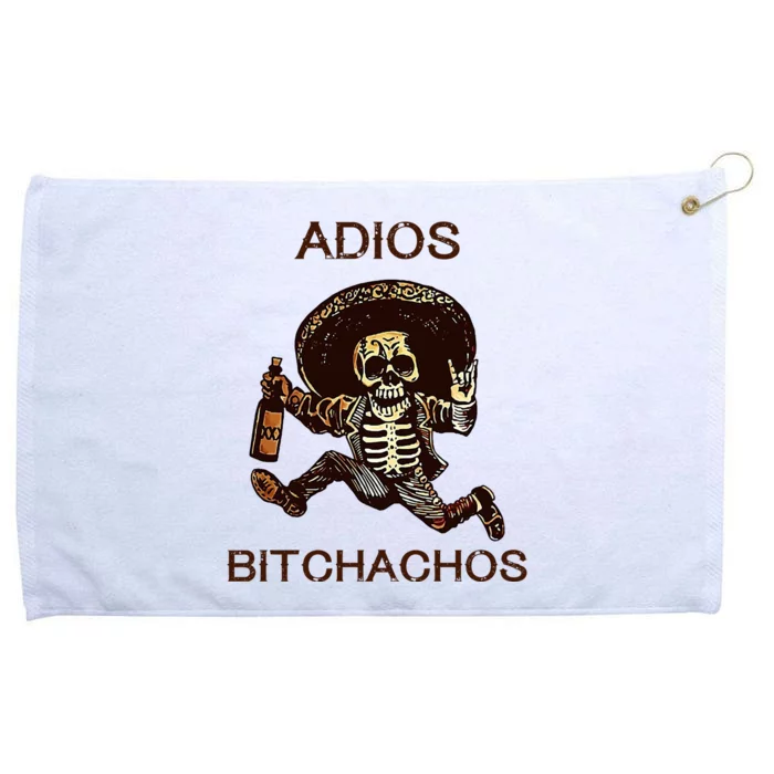 Adios Bichachos Funny Skull Grommeted Golf Towel