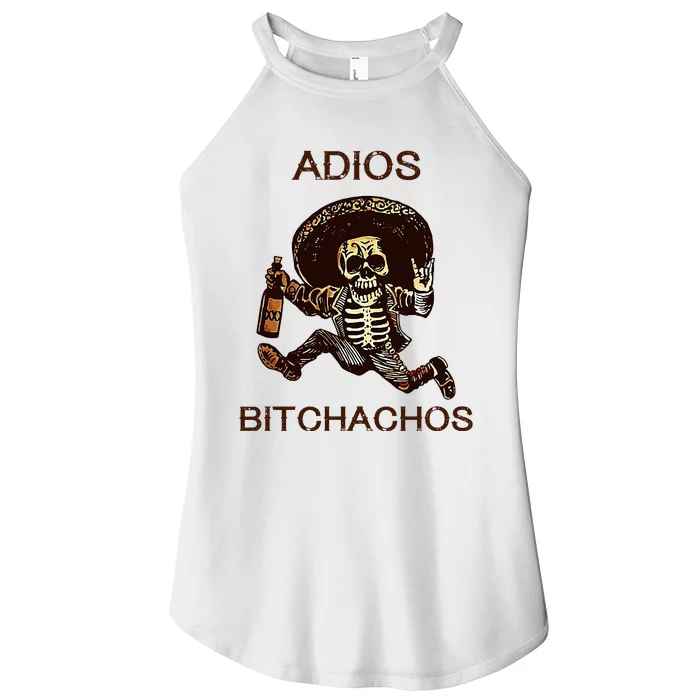 Adios Bichachos Funny Skull Women’s Perfect Tri Rocker Tank