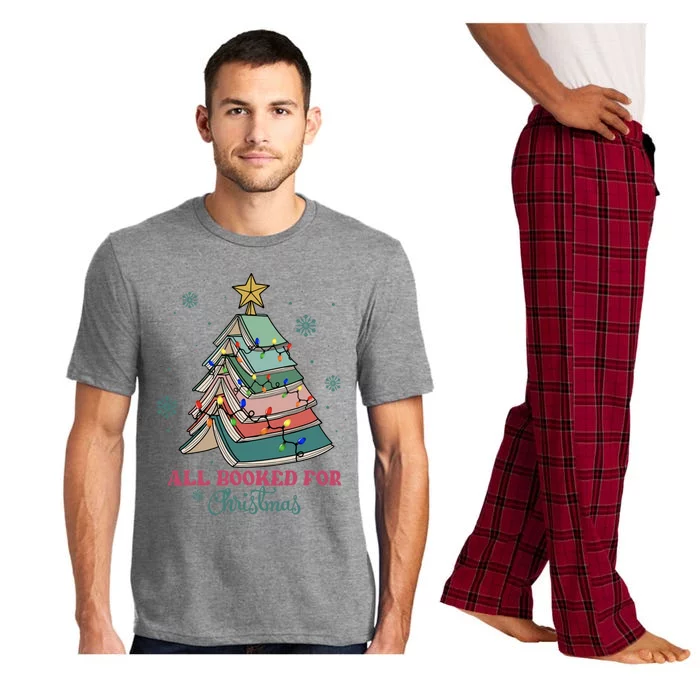 All Booked For Christmas Librarian Christmas Book Tree Pajama Set