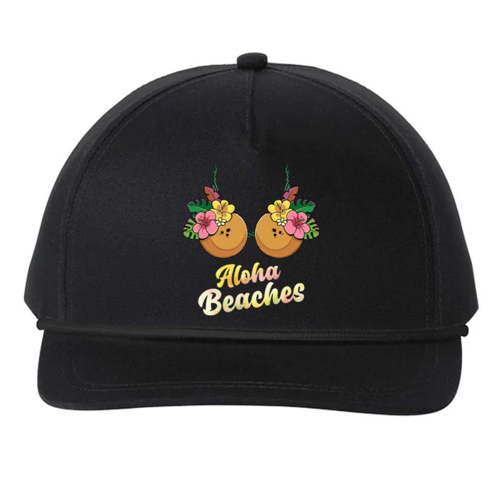 Aloha Beaches Funny Summer Coconut & Flower Bra Women Snapback Five-Panel Rope Hat