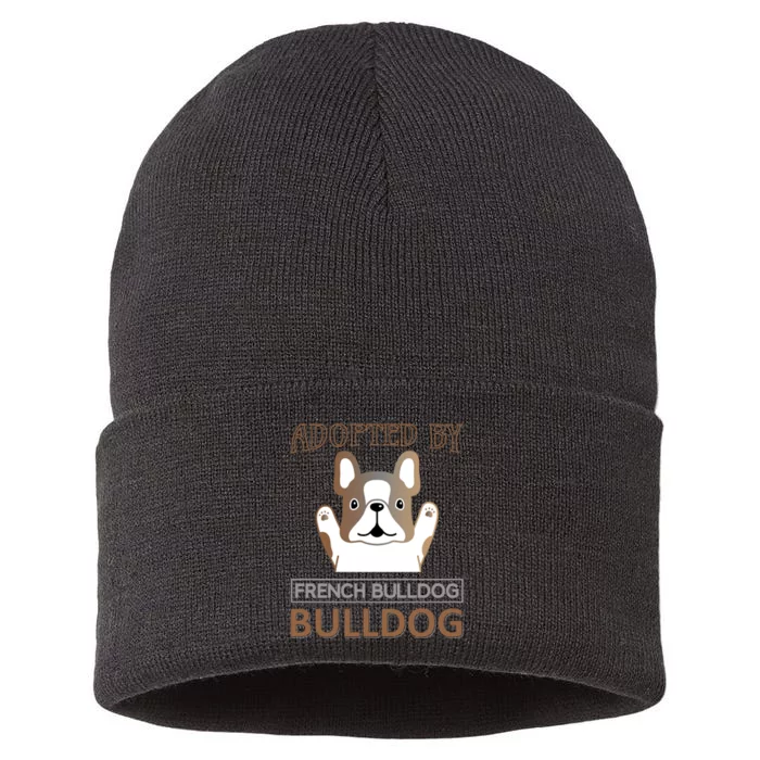 Adopted By French Bulldog Sustainable Knit Beanie