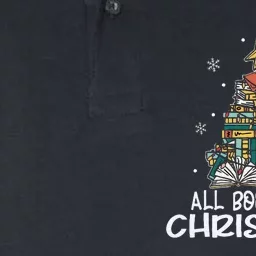 All Booked For Christmas Book Christmas Tree funny Softstyle Adult Sport Polo