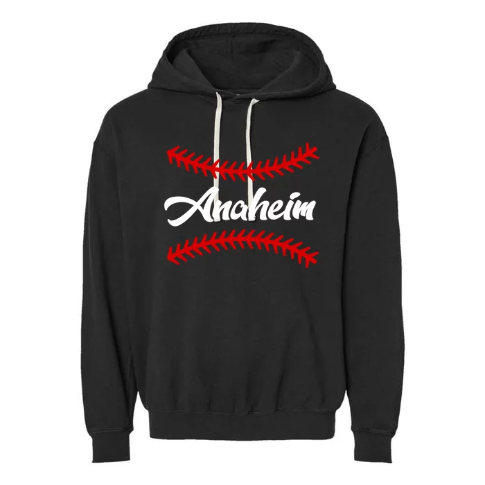 Anaheim Baseball Fan Cool Gift Garment-Dyed Fleece Hoodie