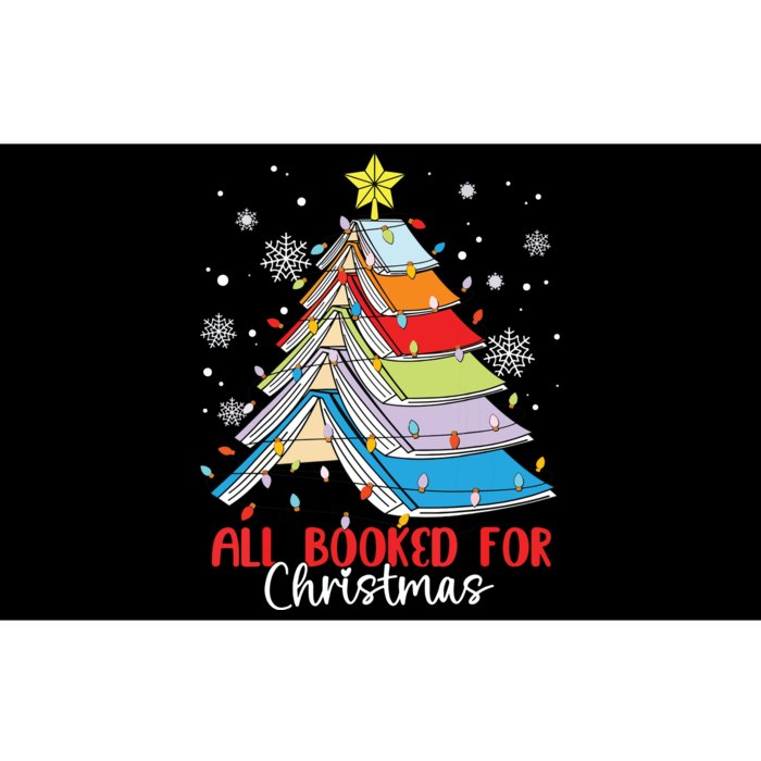 All Booked For Christmas Book Christmas Tree Lights Bumper Sticker