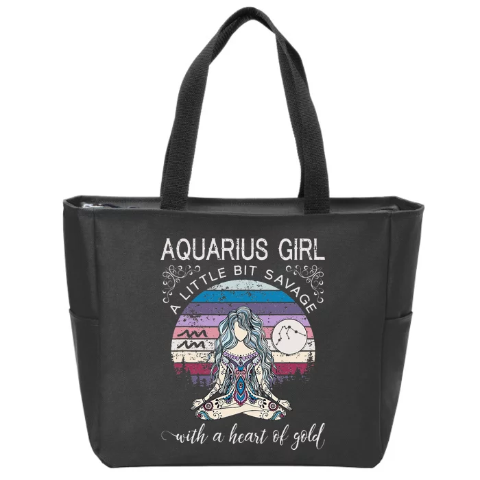 Aquarius Birthday for Wo February Gift Zip Tote Bag