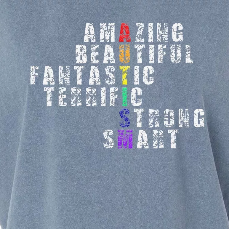 Amazing Beautiful Fantastic Smart Autism Awareness Garment-Dyed Women's Muscle Tee