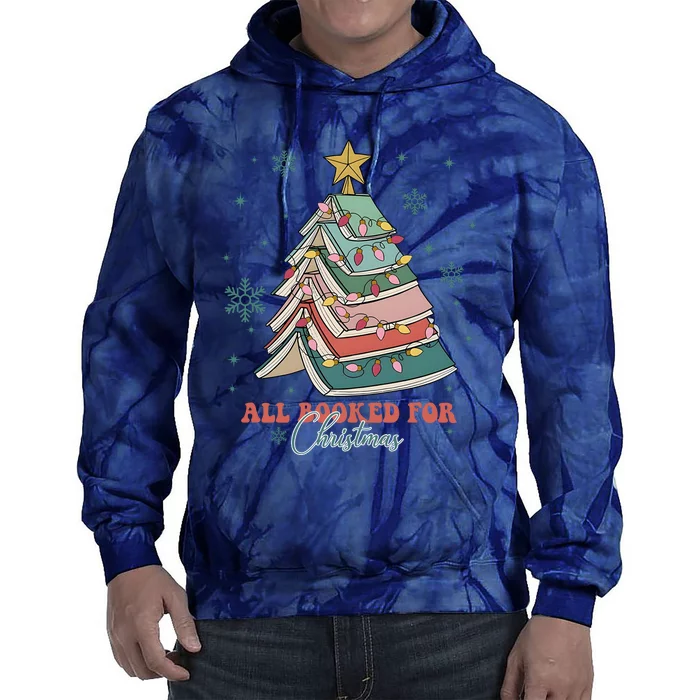 All Booked For Christmas Tie Dye Hoodie