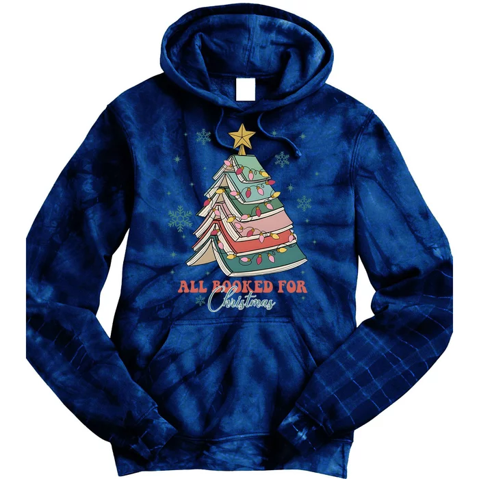 All Booked For Christmas Tie Dye Hoodie