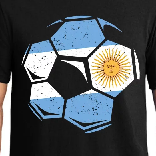 Argentina Ball Flag Patriotic Football Proud Nostalgic Gift Pajama Set