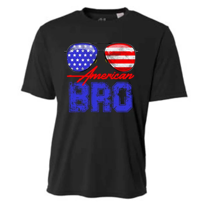 American Bro! Funny 4th Of July Gift Cooling Performance Crew T-Shirt