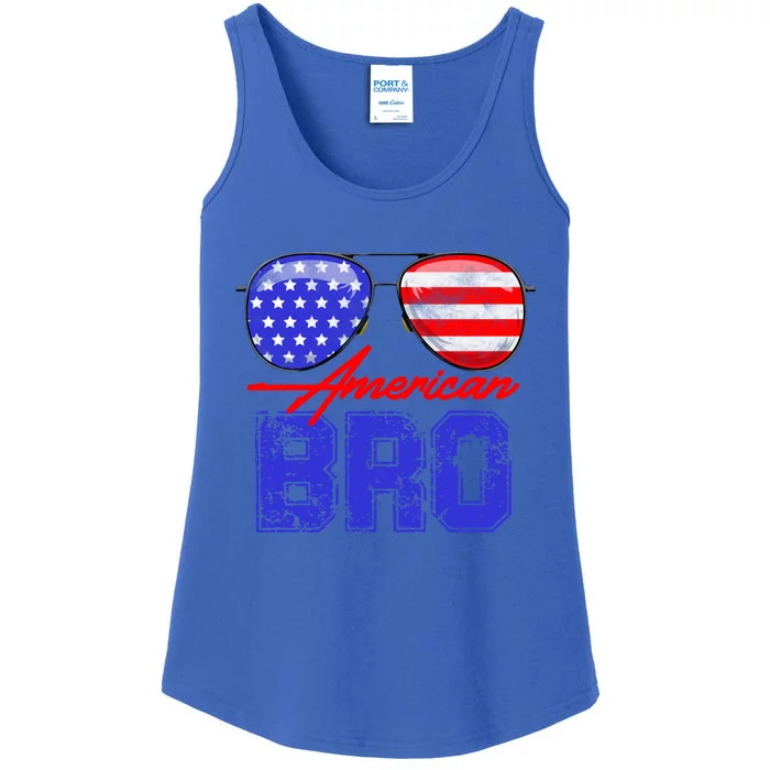 American Bro! Funny 4th Of July Gift Ladies Essential Tank