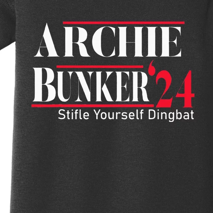 Archie Bunker For President Baby Bodysuit