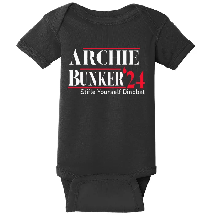 Archie Bunker For President Baby Bodysuit